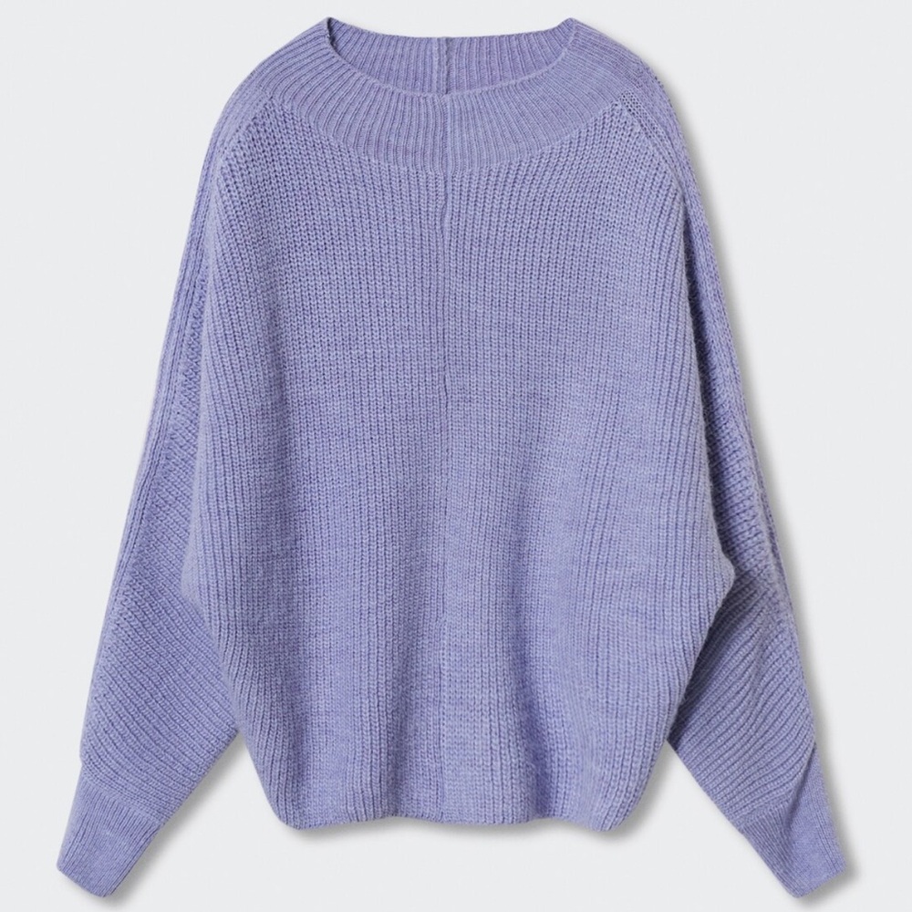 Mango Lavender Crew Neck Sweater